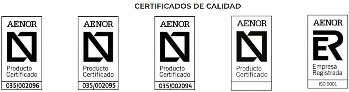 rastreles metálicos certificados