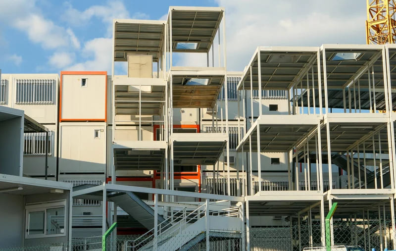 estructura modular en construcción