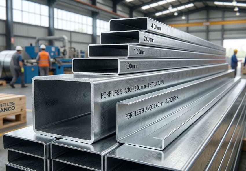 espesor perfiles conformados en frío