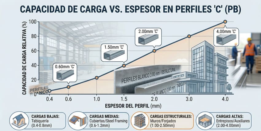 perfiles estructurales acero espesor